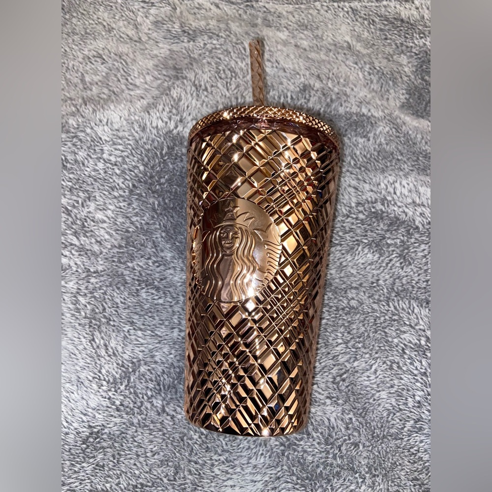 Starbucks Rose Gold Jeweled Holiday Grande Tumbler